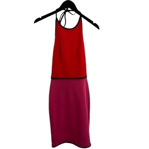 Oh My Love London Red Pink Halter Dress Size XS